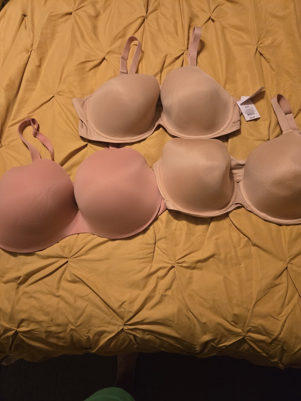 Auden Nude and Blush T-Shirt Bras - Pack of 3, 1 NWT 2 Worn Once